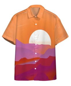 Gearhumans 3D Lesbian Pride Sunrise Custom Hawaii Shirt GS21052110 Hawai Shirt Short Sleeve Shirt S 