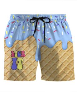 Gearhumans 3D Lick it Beach Shorts Swim Trunks GV04072 Men Shorts Men Shorts S