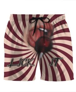 Gearhumans 3D Lick It Girl Custom Beach Shorts Swim Trunks GL05071 Men Shorts Men Shorts S