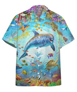 Gearhumans 3D Life in the World's Oceans Custom Short Sleeve Shirt GS18062131 Hawai Shirt Hawai Shirt S 
