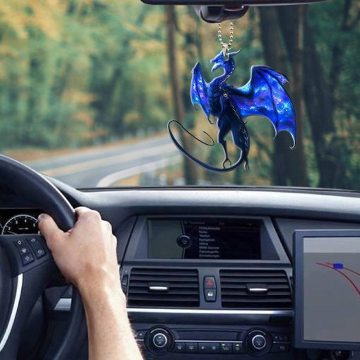 Gearhumans 3D Lighting Blue Dragon Car Hanging GJ27052104 Car Hanging