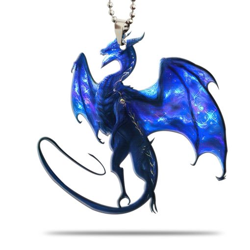 Gearhumans 3D Lighting Blue Dragon Car Hanging GJ27052104 Car Hanging Car Hanging/1 Pack