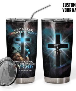 Gearhumans 3D Lion Cross Light Colorful Tumbler GS07042 Tumbler Long 20oz