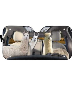 gearhumans 3D Llama Custom Car Auto Sunshade GL03084 Auto Sunshade 57''x27.5'' 
