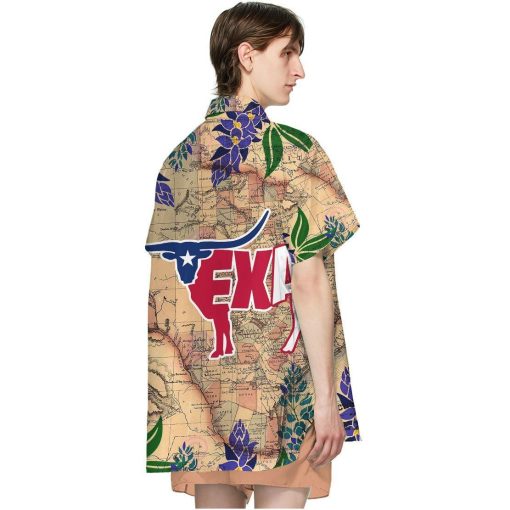 Gearhumans 3D Longhorn Flag Texas Hawaii Shirt ZK1005214 Hawai Shirt