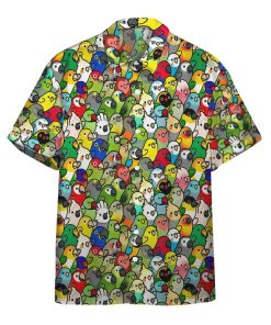 Gearhumans 3D Lots Of Birds Hawaii Shirt ZK12043 Hawai Shirt Short Sleeve Shirt S 