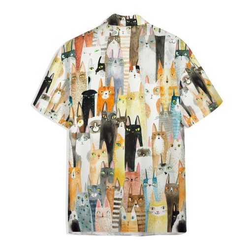 Gearhumans 3D Lots Of Colorful Cats Hawaii Shirt ZK12041 Hawai Shirt