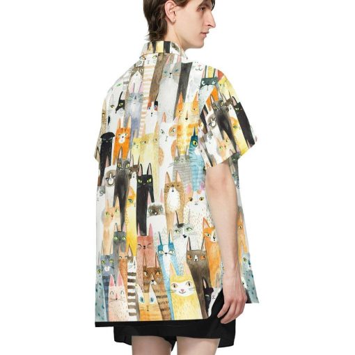 Gearhumans 3D Lots Of Colorful Cats Hawaii Shirt ZK12041 Hawai Shirt