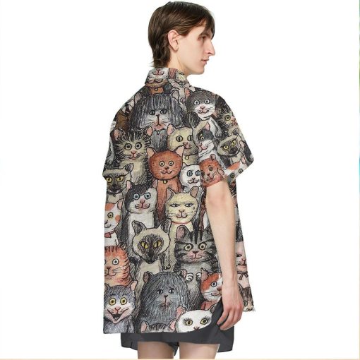 Gearhumans 3D Lots Of Dark Cats Hawaii T-shirt ZK12042 Hawai Shirt