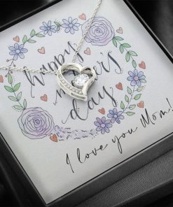 Gearhumans 3D Love My Mom Happy Mothers Day Forever Love Necklace GS20042110 ShineOn Fulfillment 