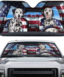 gearhumans 3D Lovely Dalmatian Custom Car Auto Sunshade GL29054 Auto Sunshade 