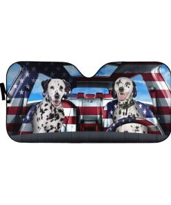 gearhumans 3D Lovely Dalmatian Custom Car Auto Sunshade GL29054 Auto Sunshade 57''x27.5'' 