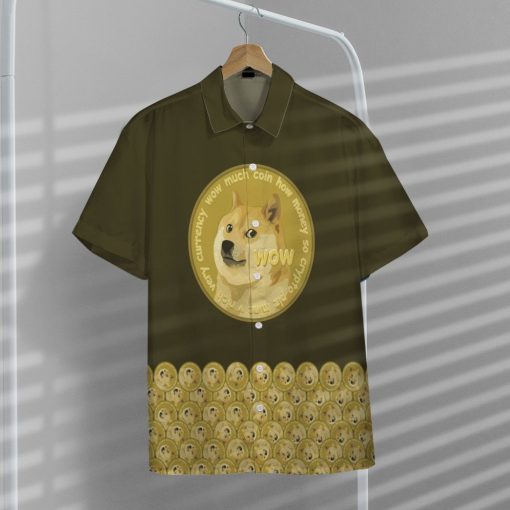 Gearhumans 3D Lucky Dogecoin Custom Hawaii Shirt GO18052122 Hawai Shirt