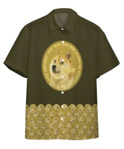 Gearhumans 3D Lucky Dogecoin Custom Hawaii Shirt GO18052122 Hawai Shirt Short Sleeve Shirt S 