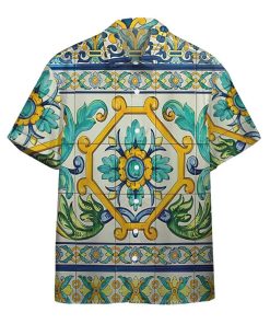 Gearhumans 3D Majolica Hawaii Shirt ZC13045 Hawai Shirt Short Sleeve Shirt S 