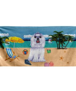 Gearhumans 3D Maltese Dog Custom Beach Towel GW12052113 Towel Towel 60''x30'' 