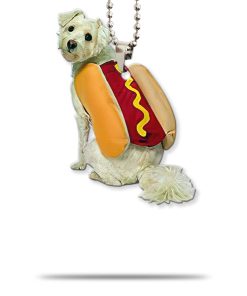 Gearhumans 3D Maltese Hotdoggo Custom Car Hanging GO26052114 Car Hanging Car Hanging/1 Pack 