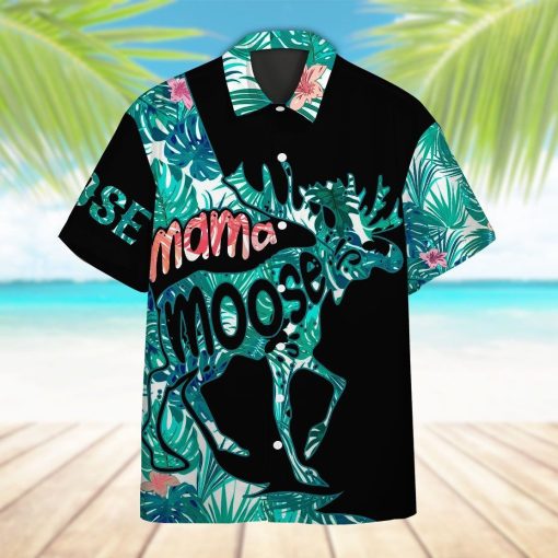 Gearhumans 3D Mama Moose Mother Day Hawaii Shirt ZZ01043 Hawai Shirt