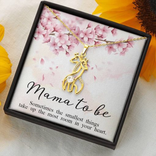 Gearhumans 3D Mama To Be Happy Mothers Day Graceful Love Giraffe Necklace GS2204214 ShineOn Fulfillment