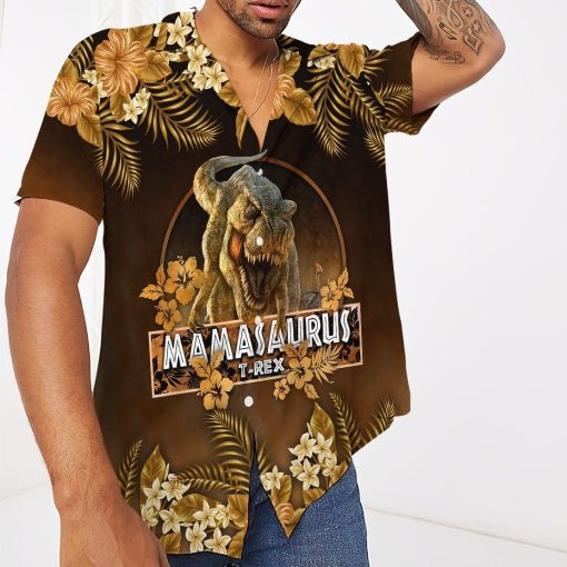 Gearhumans 3D Mamasaurus T Rex Dinosaur Mother Day Hawaii Shirt ZZ31031 Hawai Shirt
