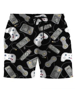 Gearhumans 3D Man Cave Video Game Custom Beach Shorts Swim Trunks GS1205211 Men Shorts Men Shorts S 