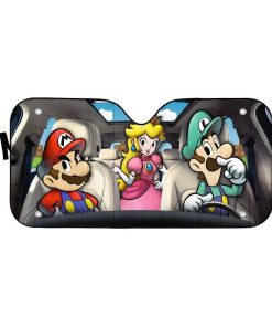 gearhumans 3D Mario Kart Custom Car Auto Sunshade GL11085 Auto Sunshade 57''x27.5'' 