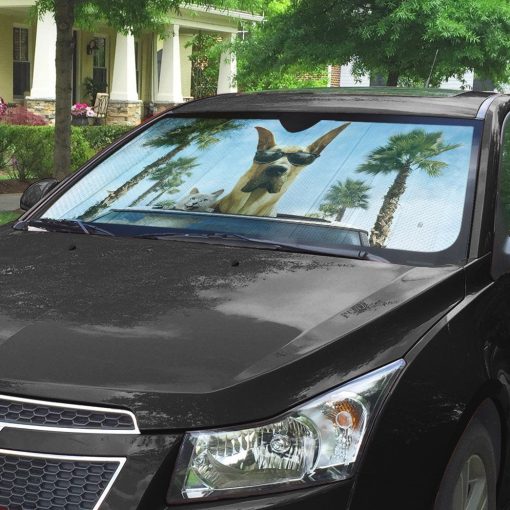 Gearhumans 3D Marmaduke Custom Car Auto Sunshade GO23042124 Auto Sunshade
