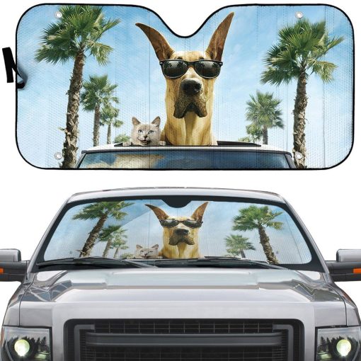 Gearhumans 3D Marmaduke Custom Car Auto Sunshade GO23042124 Auto Sunshade