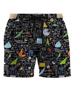 Gearhumans 3D Mathematics Math Custom Beach Shorts Swim Trunks GS1205214 Men Shorts Men Shorts S 