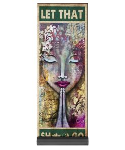 Gearhumans 3D Meditation Let That Sht Go Custom Yoga Mat GW1806213 Yoga Mat Yoga Mat 71.37"x26.52" 
