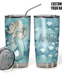 Gearhumans 3D Mermaid Has No Tears Custom Name Tumbler GO22062114 Tumbler Short 20oz 