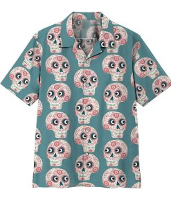 Gearhumans 3D Mexican Skull Hawaii Shirt ZK2405211 Hawai Shirt Short Sleeve Shirt S 
