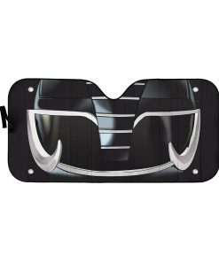 Gearhumans 3D Mighty Morphin Black Power Ranger Helmet Custom Car Auto Sunshade GW16047 Auto Sunshade 57''x27.5'' 