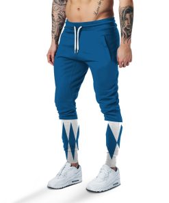 Gearhumans 3D Mighty Morphin Blue Power Rangers Custom Sweatpants GW06047 Sweatpants Sweatpants S
