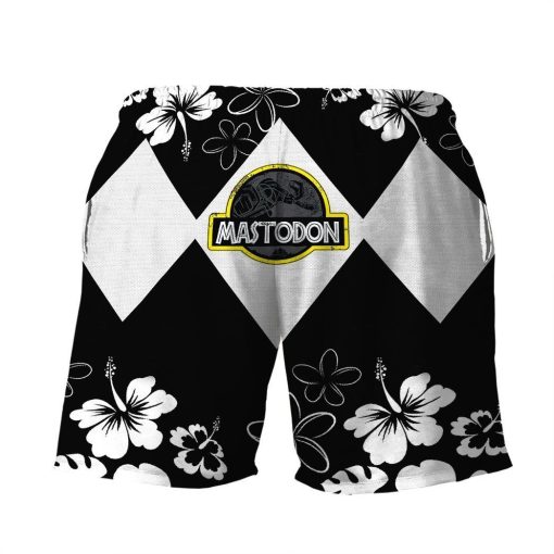 Gearhumans 3D Mighty Morphin Power Ranger Black Beach Short ZZ160417 Men Shorts