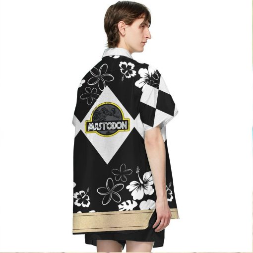 Gearhumans 3D Mighty Morphin Power Ranger Black Hawaii Shirt ZZ16047 Hawai Shirt