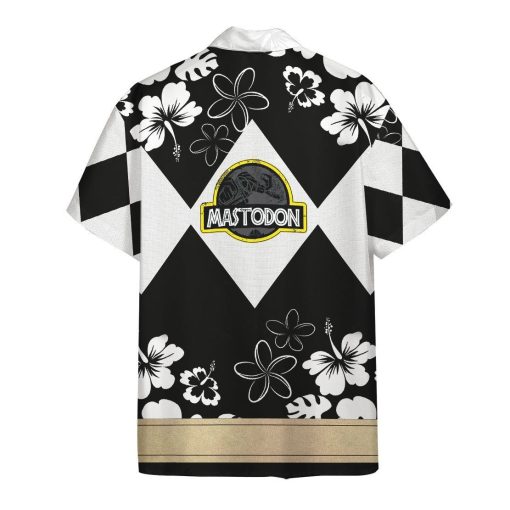 Gearhumans 3D Mighty Morphin Power Ranger Black Hawaii Shirt ZZ16047 Hawai Shirt