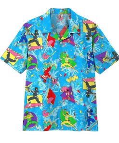 Gearhumans 3D Mighty Morphin Power Ranger Hawaii Shirt ZZ12041 Hawai Shirt Short Sleeve Shirt S 