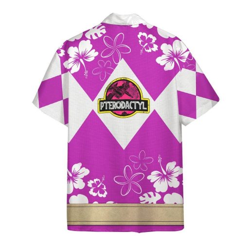 Gearhumans 3D Mighty Morphin Power Ranger Pink Hawaii Shirt ZZ16046 Hawai Shirt