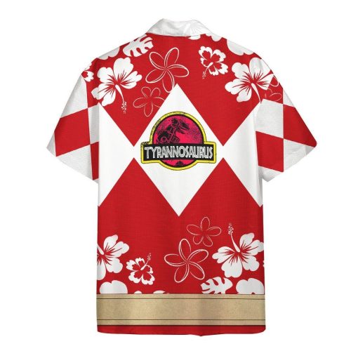 Gearhumans 3D Mighty Morphin Power Ranger Red Hawaii Shirt ZZ16042 Hawai Shirt