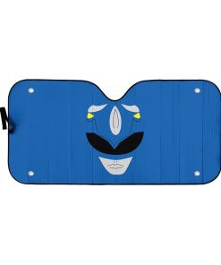 Gearhumans 3D Mighty Morphin Power Rangers Blue Ranger Custom Car Auto Sunshade GW290410 Auto Sunshade 57''x27.5'' 