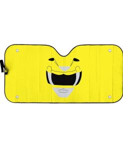Gearhumans 3D Mighty Morphin Power Rangers Yellow Ranger Custom Car Auto Sunshade GW290412 Auto Sunshade 57''x27.5'' 