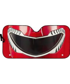 Gearhumans 3D Mighty Morphin Red Power Ranger Helmet Custom Car Auto Sunshade GW16041 Auto Sunshade 57''x27.5'' 
