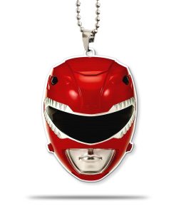 Gearhumans 3D Mighty Morphin Red Power Ranger Helmet Custom Car Hanging GW21062119 Car Hanging Car Hanging/1 Pack 