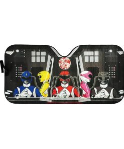 Gearhumans 3D Mighty Morphins Power Rangers Custom Car Auto Sunshade GW150413 Auto Sunshade 57''x27.5'' 