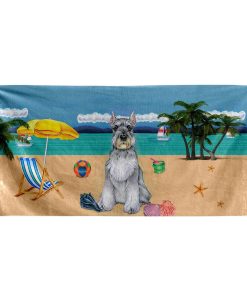 Gearhumans 3D Miniature Schnauzer Dog Custom Beach Towel GW12052137 Towel Towel 60''x30'' 