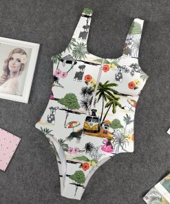 Gearhumans 3D Miniature Schnauzer Dog Custom One Piece Swimsuit GW14052114 One-piece Swimsuit One-piece Swimsuit S 