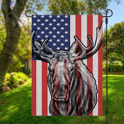Gearhumans 3D Moose Hunting American Custom Flag GW0706218 House Flag