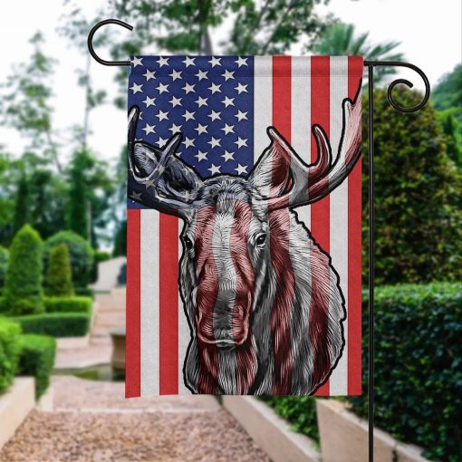 Gearhumans 3D Moose Hunting American Custom Flag GW0706218 House Flag