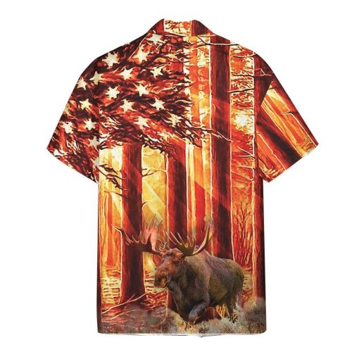 Gearhumans 3D Moose Hunting Hawaii Shirt ZZ0505214 Hawai Shirt